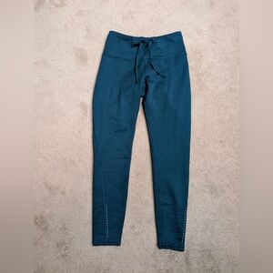 Old Navy Active Go-Dry Lined Leggings Women's Size S Teal Green